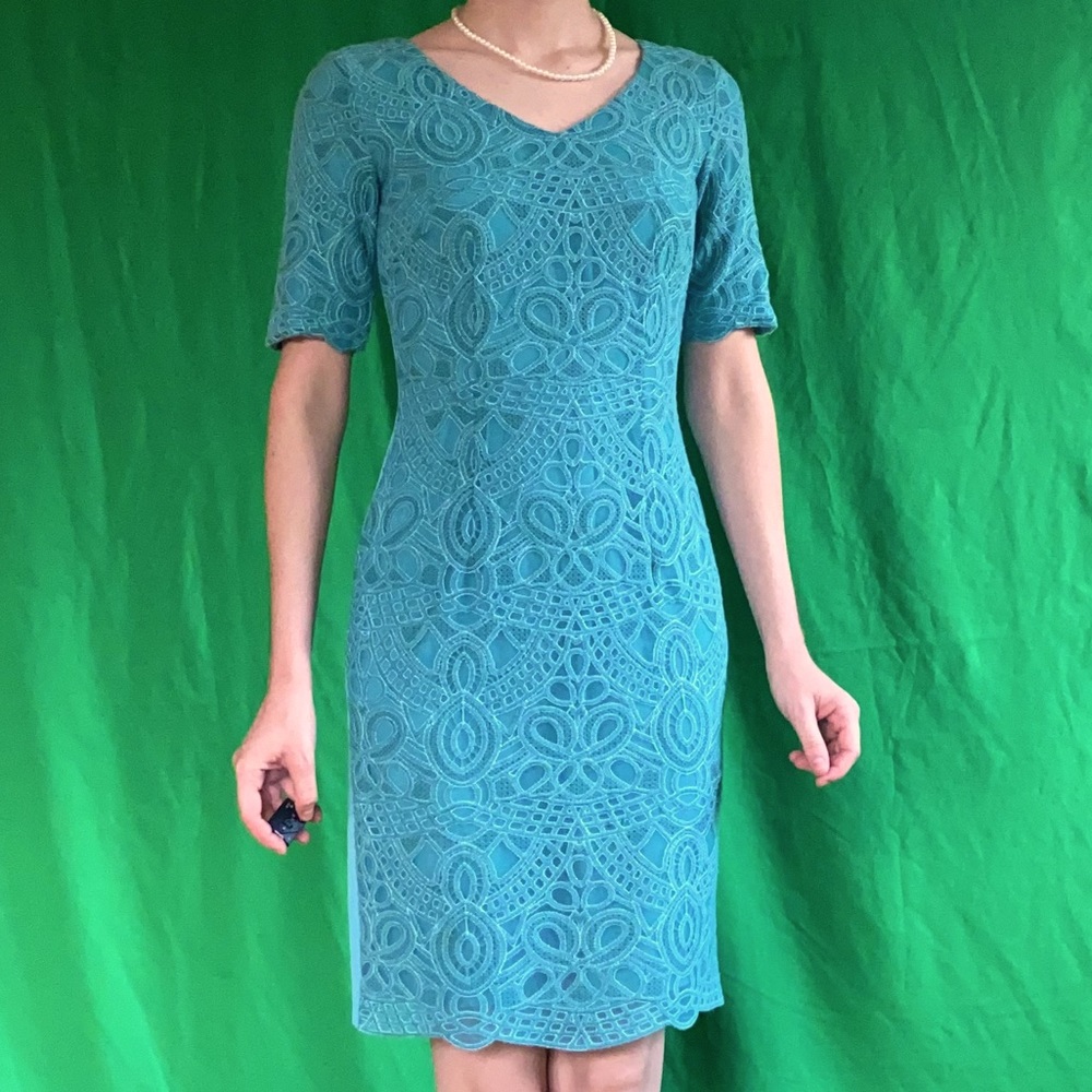 Teal Lace Dress
